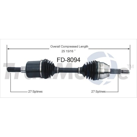 Surtrack Axle Cv Axle Shaft, Fd-8094 FD-8094